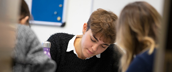 student working